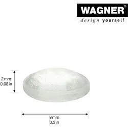 WAGNER Topffüße 24tlg. Set - Ø 8 x 2 mm, selbstklebend, Elastomer mit Anti-Rutsch-Funktion, sicherer Stand- 20079199