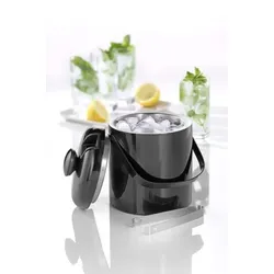 Caterado Eiskühler / Eiseimer LINCOLN, Edelstahl,  1,3 L, mit schwarzer Lackierung