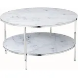 SalesFever Couchtisch mit 2 Ablagen ø 80 cm 394762