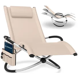 eloneo Schaukelliege 157 x 60 x 80 cm Beige