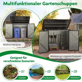 Costway Mülltonnenbox 172 x 96 x 85 cm schwarz
