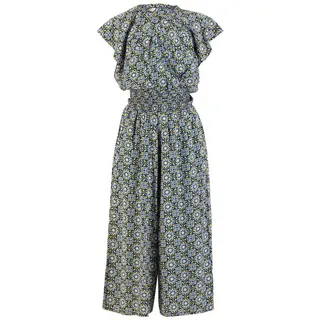 Blutsgeschwister Jumpsuit Loves Lightest Wings - Jumpsuit Damen - Overall - Einteiler - Sommer blau 3/4-Lämge | L