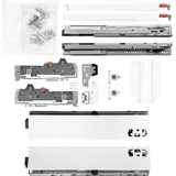 vasalat BLUM Schubladenschienen TANDEM-Höhe 83 mit Reling 195mm 30kg, NL550 weiß KB600mm