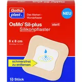 Gothaplast OsMo Sil-plus Silikonpflaster 8X8cm steril