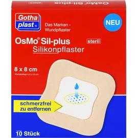 Gothaplast OsMo Sil-plus Silikonpflaster 8X8cm steril