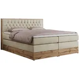 MKS Boxspringbett 160 x 200 cm H4 Beige