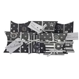 Frau WUNDERVoll® DIY Adventskalender zum Befüllen HoHoHo schwarz, silber