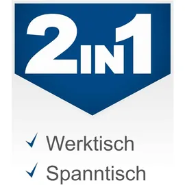 SCHEPPACH Werkbank MDF/Aluminium 848 x 600 x 85 mm blau 5-Fach höhenverstellbar