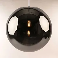 s.luce Orb 1-flg. Ø 50 cm rund schwarz/rauch
