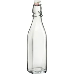 BORMIOLI ROCCO Swing Flasche mit Bügelverschluss, 4-Kant, Inhalt: 0,50 Liter