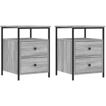 vidaXL Nachtschrank 2 Stk. 44 x 45 x 60 cm Grau