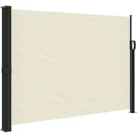 furnicato Seitenmarkise 140 x 300 cm Creme Polyester