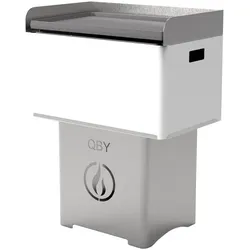 Linea VZ QBY weiß - Tragbarer Pelletgrill mit Pyrolyse-Technologie