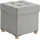 Relaxdays Hocker mit Stauraum Polyester 38 x 38 x 38 cm Grau