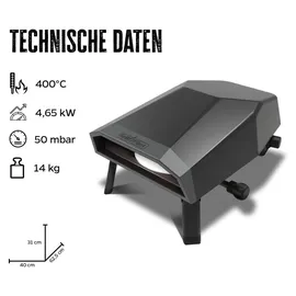 Grillfürst Gas Pizzaofen 305 schwarz