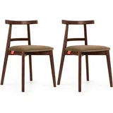 Konsimo Holzstuhl 2er-Set ¦ beige ¦ Maße (cm): B: 47 H: 76