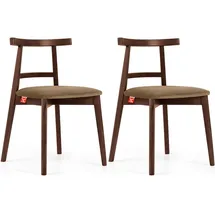 Konsimo Holzstuhl 2er-Set ¦ beige ¦ Maße (cm): B: 47 H: 76