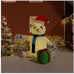 vidaXL Weihnachtsfigur Weihnachtsdekoration Aufblasbarer Teddybär LED 240 cm 240 cm