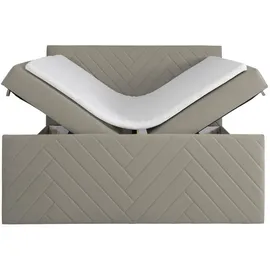 ks home concept KSHOMECONCEPT Boxspringbetten mit Bettkasten NOVA 140x200, Taschenfederkern Matratze, Beige, - Beige