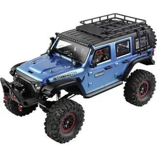 WL Toy Blau (metallic) Brushed 1:10 RC Modellauto Elektro Crawler Allradantrieb (4WD) RtR 2,4GHz Inkl. Akku und Ladegerät