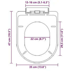 vidaXL Toilettensitz mit Absenkautomatik Schwarz
