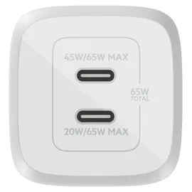 Belkin Dual Netzladegerät 65W PD USB-C, weiß,
