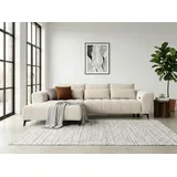 werk2 Ecksofa WERK2 "Garay, XXL-Liegefläche: elektrisch ausziehbar auf ca. 228×126 cm", beige, B:287cm H:64cm T:220cm, 100% Polyester, Sofas, Ecksofa, Luxus in Übergröße: XXL-Liegefläche, Komfort-Ottomane & stilvolle Füße