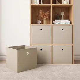[en.casa] Faltbox 30 x 30 x 28 cm 10-tlg. Beige