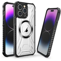 Hülle für Apple iPhone 15 Pro Handy Schutz Case Cover Magsafe Bumper Etui Schale