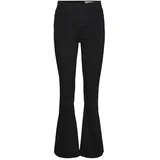 Noisy May Damen Nmsallie Hw Flare Vi023bl Noos Jeans, Schwarz, 26W / 32L EU - 26W / 32L