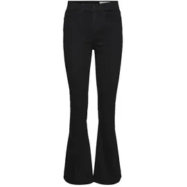Noisy May Damen Nmsallie Hw Flare Vi023bl Noos Jeans, Schwarz, 26W / 32L EU - 26W / 32L