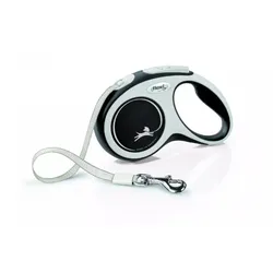 FLEXI New Comfort Leine schwarz S 5m bis zu 15kg- Gurt