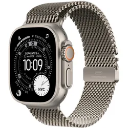 Apple Watch Ultra 3 Titan Natur (GPS + Cellular) 49mm (Milanaise Armband Titan Natur) L