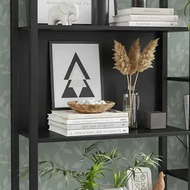 Relaxdays Bücherregal 166 x 158 x 24 cm Schwarz