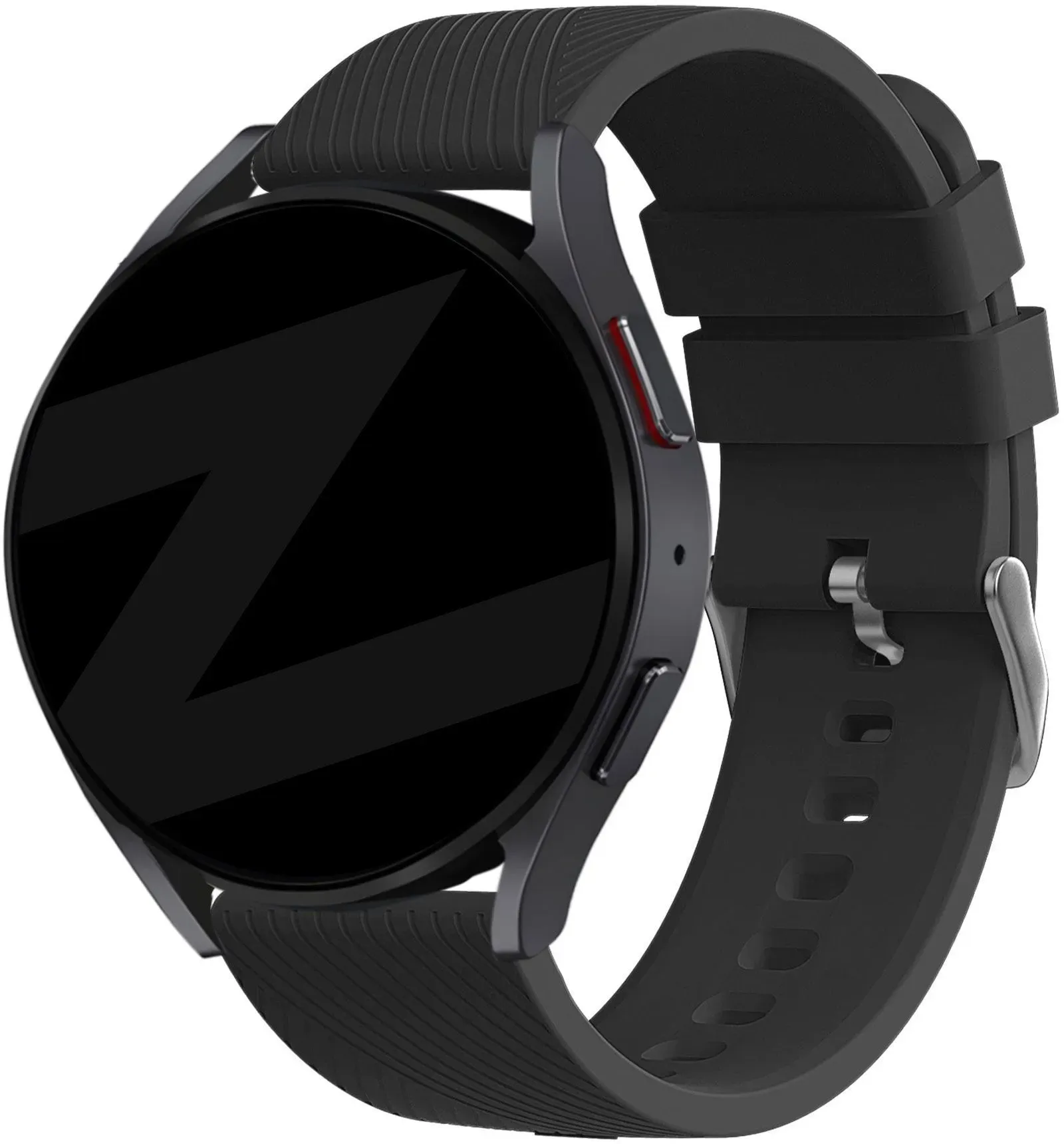Bandz Actyve Smartwatch 20mm Armband Silikon 'Deluxe' für Actyve Smartwatch 20mm - Schwarz - Schnallenverschluss