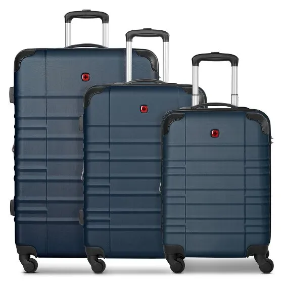 Wenger Amplar Evo 4 Rollen Kofferset 3-teilig mit Dehnfalte  blau