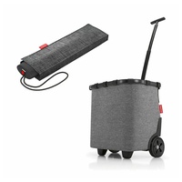 REISENTHEL® Einkaufstrolley carrycruiser frame Set Twist Silver, mit umbrella pocket mini grau
