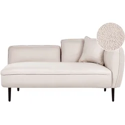 Chaiselongue Bouclé hellbeige rechtsseitig CHEVANNES