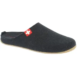 Filz Schweizer Kreuz Unisex Hauspantoffeln, Schwarz