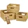 HMF Aufbewahrungskorb geflochten aus Wasserhyazinthe quadratisch 3er Set 22 x 26 x 30 cm beige