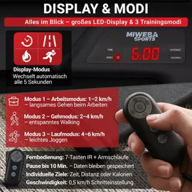 MIWEBA Walking Pad Schwarz