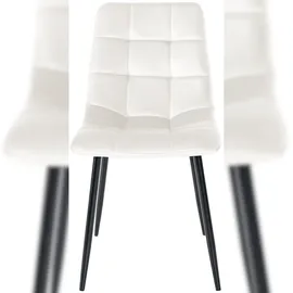 CLP 4er Set Esszimmerstuhl Tilde cremeweiß/Samt