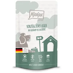 MjAMjAM - Quetschie Mahlzeit 125g MjAMjAM Hund 12x125g Kalb mit Zucchini
