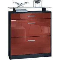 Vladon Schuhschrank Bordeaux, Holzwerkstoff, 89x104x23 cm, Garderobe, Schuhaufbewahrung, Schuhschränke
