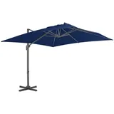 vidaXL Ampelschirm mit Aluminium-Mast 300 x 300 cm azurblau