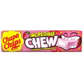 Bonbons Chupa Chups Incredible Chew Kaubonbons mit Erdbeergeschmack 45g