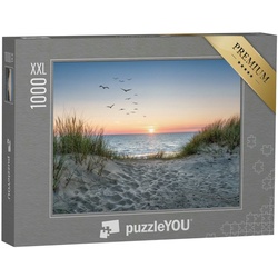 puzzleYOU Puzzle Puzzle 1000 Teile XXL „Sanddünen am Strand bei Sonnenuntergang“, 1000 Puzzleteile, puzzleYOU-Kollektionen Ostsee