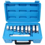 CCLIFE Multitool 10tlg Alu Druckstücksatz Druckstücke für Werkstattpresse Lager Buchsen, (10 St) silberfarben