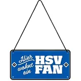 Hamburger SV HSV Blechschild Schild Wandschild Türschild ** Kordel ** in 10 x 20 cm