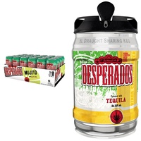 Desperados Mojito Dose Biermischgetränk Einweg (24 x 0.5 l) & Fass Draught Keg 5l Einweg, 1er Pack
